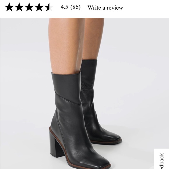 Franco Sarto Black Stevie Heeled Boots - Picture 2 of 15